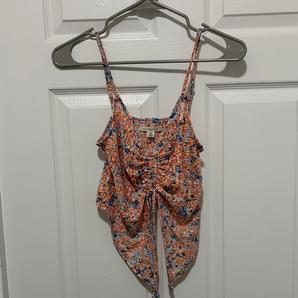 American Eagle Outfitters Pink Orange & Blue Floral Cami